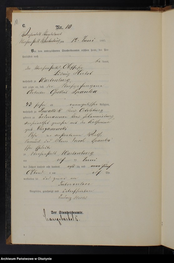 image.from.unit.number "Sterbe-Haupt-Register Nr 1 - 16"