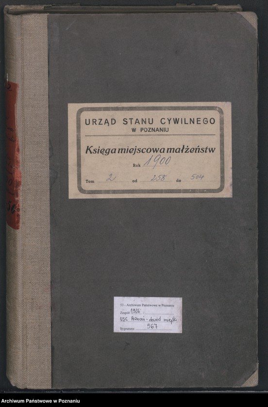 Obraz 2 z jednostki "Księga miejscowa małżeństw"