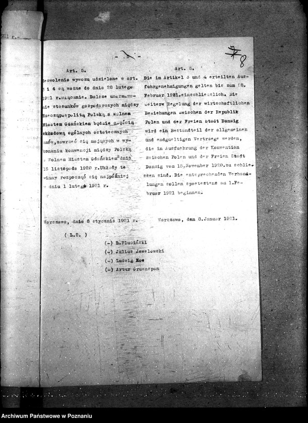 Obraz 12 z jednostki "Sprawy szczegółowo-administracyjne Układ polsko - gdański"