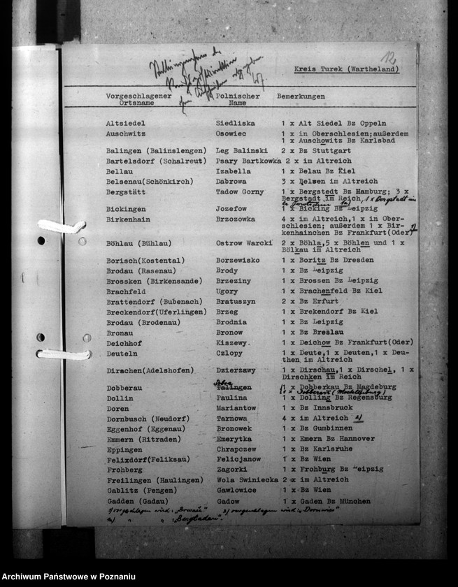 Obraz 16 z jednostki "Ortsnamenänderung Kreis Turek"