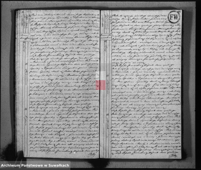image.from.unit.number "Księga aktów stanu cywilnego zeszłych w gminie seyneńskiey na rok 1814"