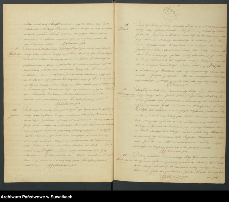 Obraz 6 z jednostki "[Duplikat Aktów Urodzenia, Zaślubienia i Zejścia Parafii Rzymsko-Katolickiej w Kaletniku 1868 r.]"