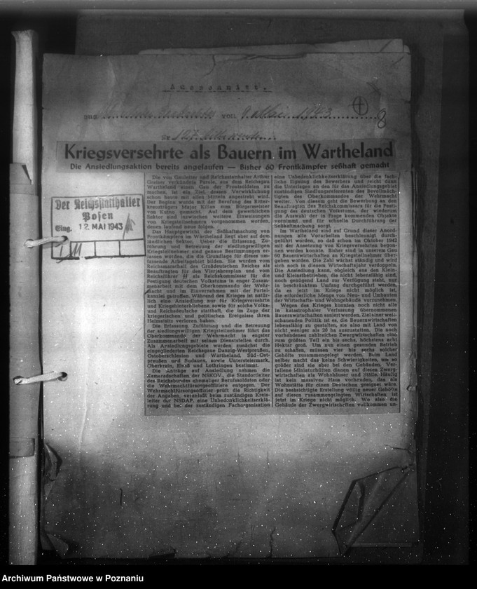 Obraz 12 z jednostki "Wycinki prasowe dotyczące Kraju Warty"