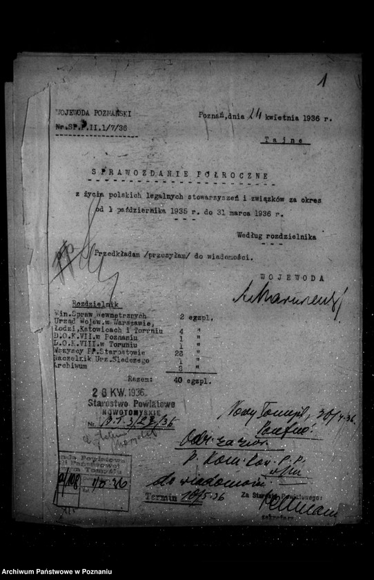 Obraz 5 z jednostki "Sprawozdania półroczne z życia polskich legalnych stowarzyszeń i związków za okres od 1.X.1935 r. do 31.III.1936 r. i od 1.IV.1936 r. do 30.IX.1936 r."