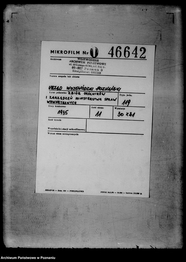 Obraz 2 z jednostki "Zbiór ogólników i zarządzeń Ministerstwa Spraw Wewnętrznych"