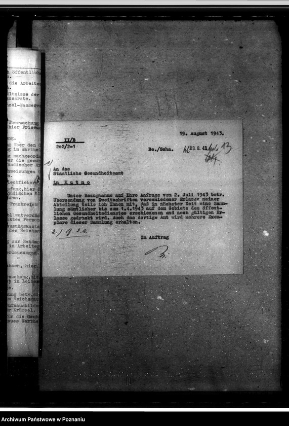 Obraz 17 z jednostki "Aufgaben der Gesundheitsämter. Aktenplan in Gesundheitsämtern. Arbeitsübersicht der Gesundheitsämter. Abfertigung von Juden und Polen."