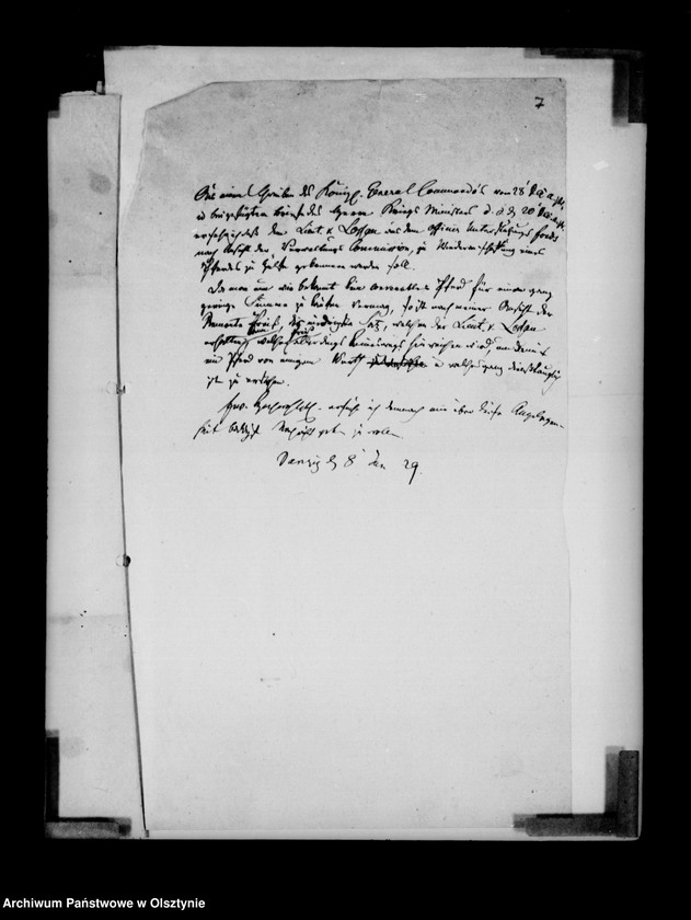 image.from.unit.number "/Schriftwechsel des Kommandeurs der 2 Kavalerie- Brigade Gf. Karl Lehndorff u. a. /"