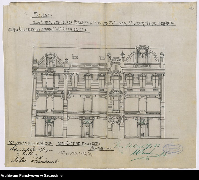 image.from.collection.number "Architektura Szczecina - akta nadzoru budowlanego111"
