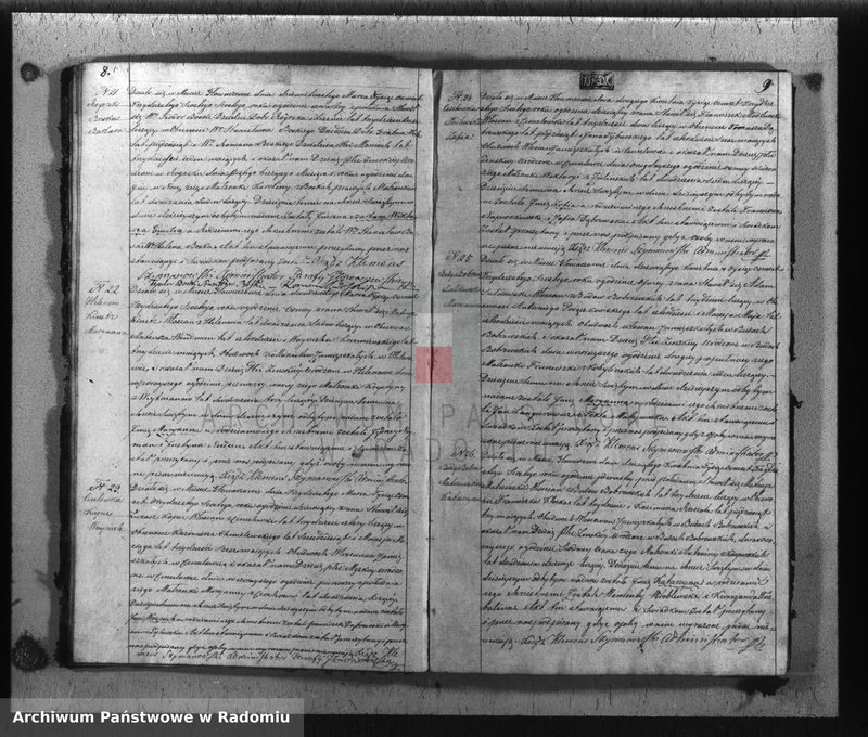 image.from.unit.number "Akta urodzin, małżeństw i zeyścia w gminie parafii Głowaczewskiej w roku 1836"