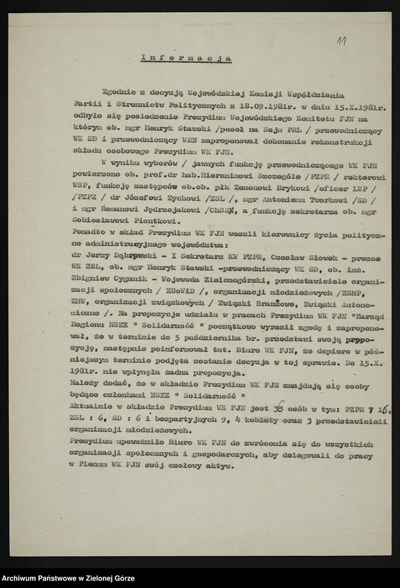 image.from.unit.number "Posiedzenia plenarne Wojewódzkiego Komitetu Frontu Jedności Narodu"