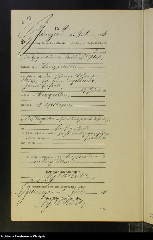 image.from.unit.number "Sterbe-Neben-Register Nr 1 - 13 [ Księga zgonów - wtóropis ]"