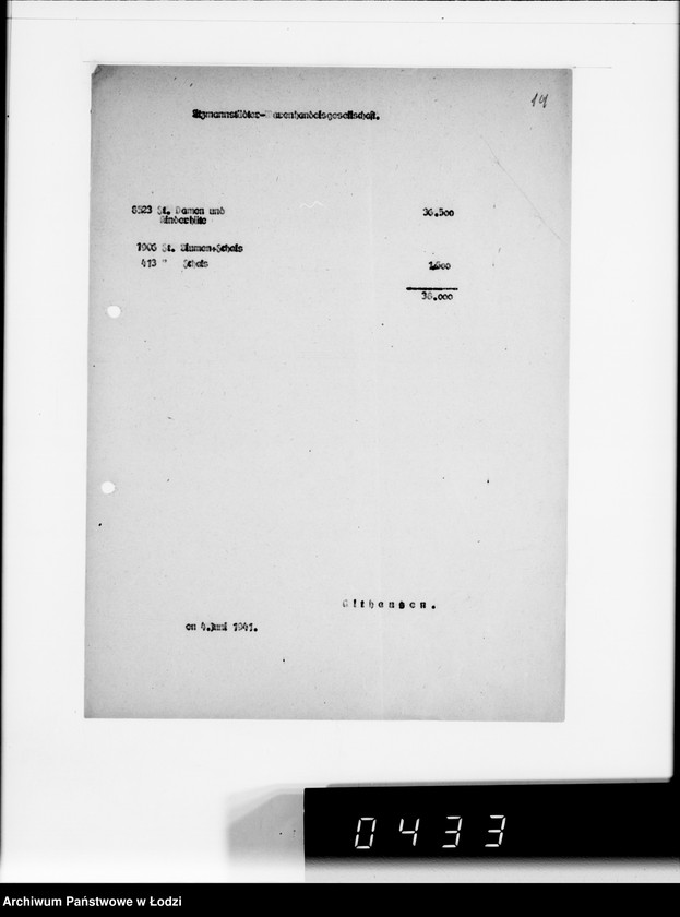 Obraz 18 z jednostki "Aufträge Lager 39. [Zamówienia firm na różne wyroby]"