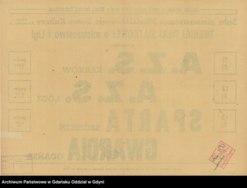 image.from.unit.number "Turniej piłki siatkowej o mistrzostwo I ligi"