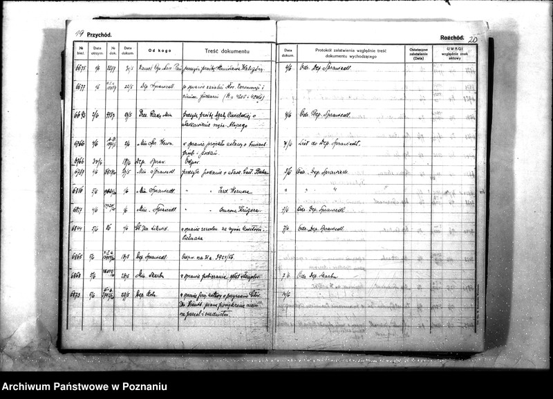 Obraz 14 z jednostki "[Dziennik podawczy] rok 1920 - L.dz."