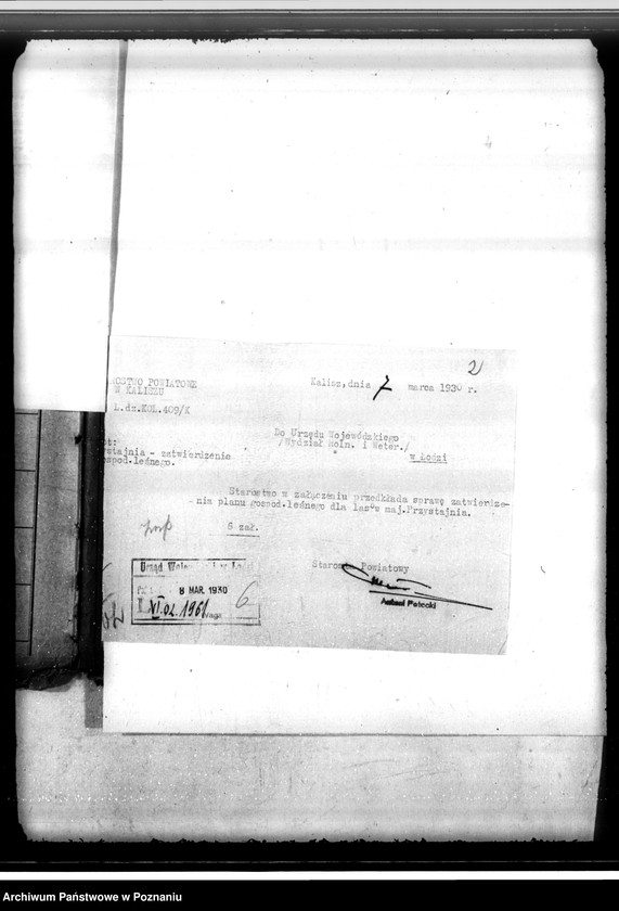 Obraz 6 z jednostki "Zatwierdzenie projektu planu urządzenia gospodarstwa leśnego dla lasów majątku Przystajnia powiat kaliski"