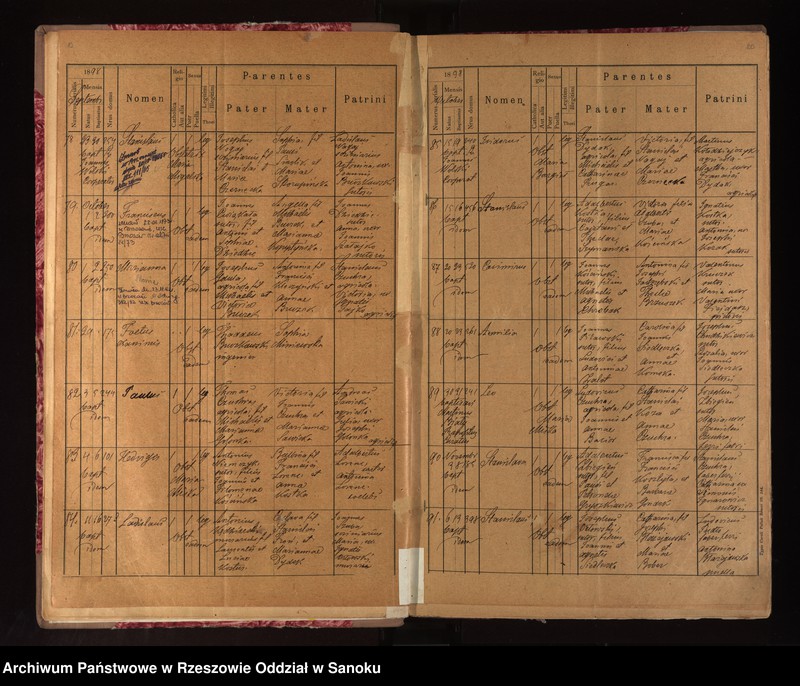 image.from.unit.number "Księga urodzeń, małżeństw i zgonów dla miejscowości Brzozów"