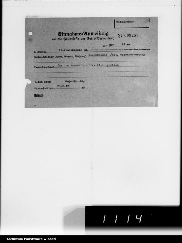 Obraz 5 z jednostki "Einnahme Anweisungen Sonderkonto"