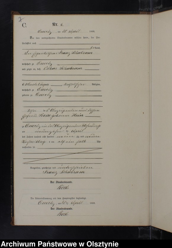image.from.unit.number "Sterbe-Neben-Register Nr 1 - 15"