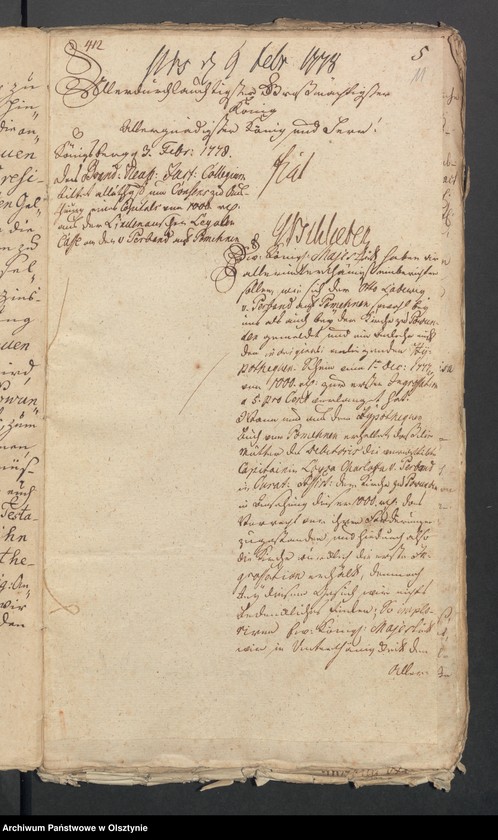 image.from.unit.number "Wegen der Anlehne aus der Powundenschen Lindenausche Legaten Caße"