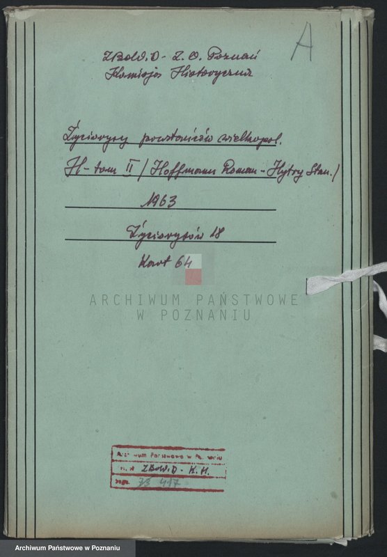 Obraz 4 z jednostki "Życiorysy powstańców wielkopolskich: H - tom ll /Hoffmann Roman - Hytry Stanisław/."
