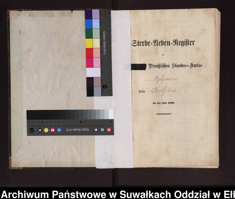image.from.unit.number "Sterbe-Neben-Register des Preussischen Standes-Amtes Rydzewen Kreis Loetzen"