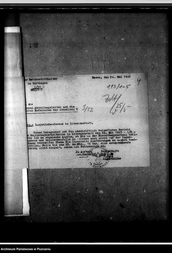 Obraz 8 z jednostki "Konferencje z landratami - korespondencja, porządki obrad"