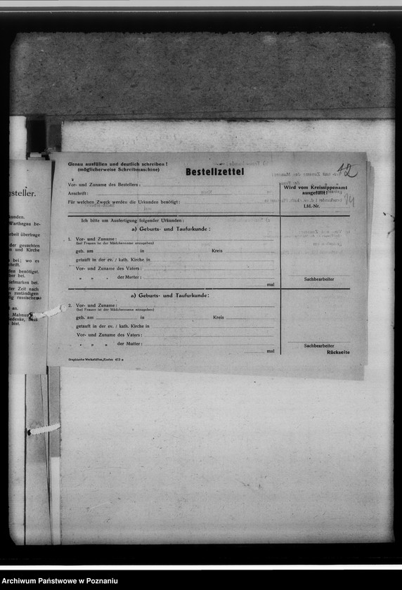 Obraz 18 z jednostki "[Korespondencja w sprawach organizacyjnych, sprawozdanie z działalności] Kreissippenamt Gnesen [Gniezno]"