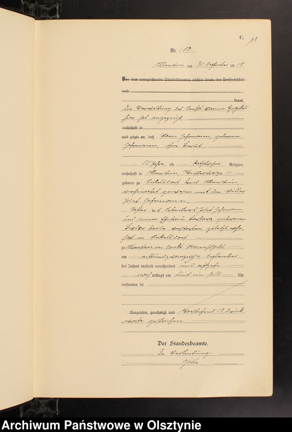 image.from.unit.number "Sterbe-Haupt-Register Tom II, Nr 600-877"