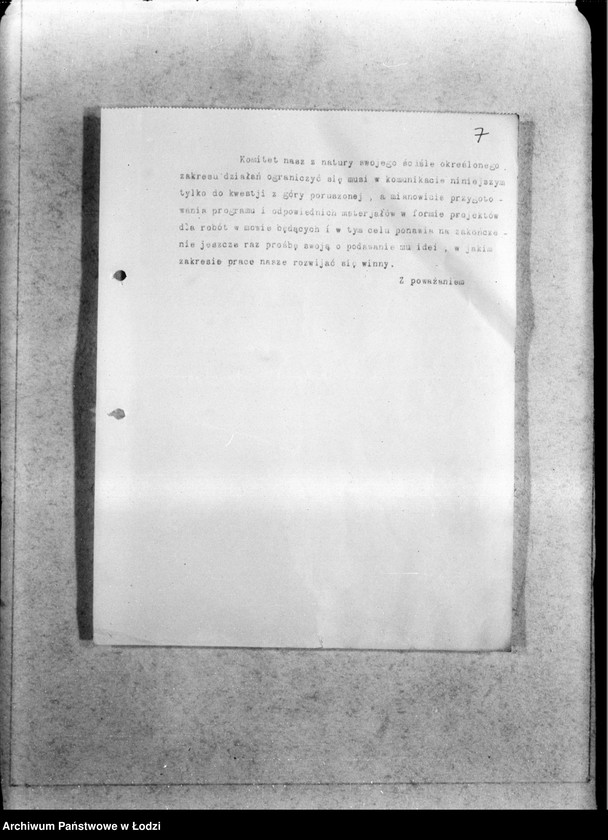 Obraz 10 z jednostki "Komitet Robót Publicznych [korespondencja z innymi komitetami i sekcjami]"