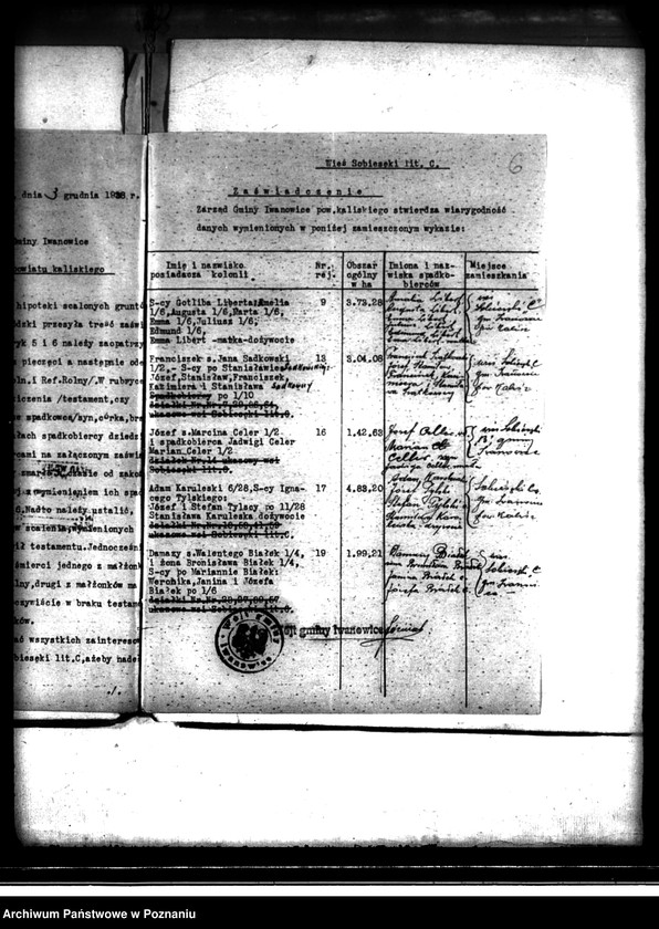 Obraz 10 z jednostki "Regulacja hipoteczna scalonych gruntów Sobiesęki powiatu kaliskiego"