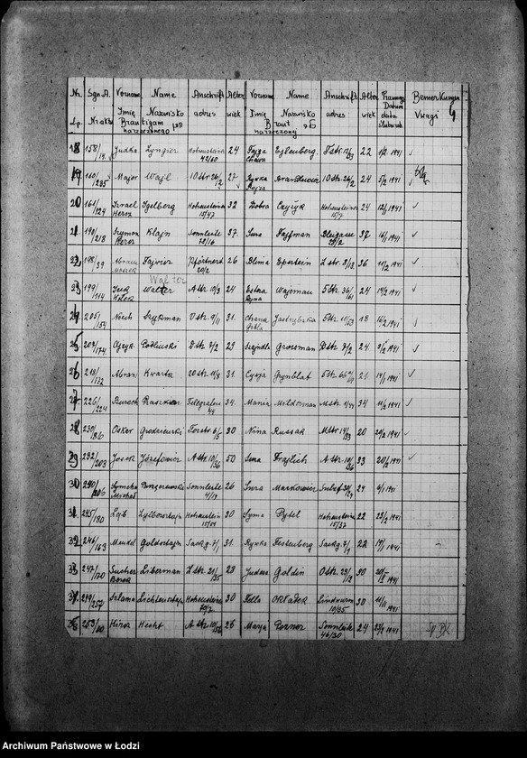 Obraz 7 z jednostki "[Imienne wykazy zaślubionych lub zaręczonych par]"