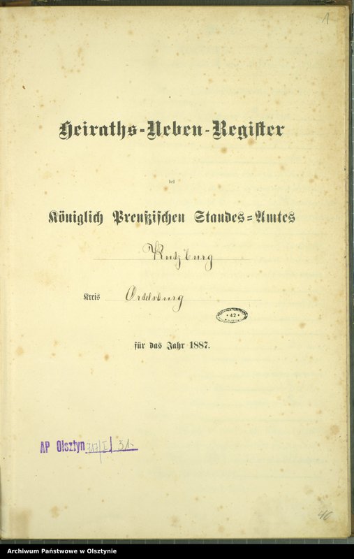 image.from.unit.number "Heiraths-Neben-Register Nr 1 - 45"