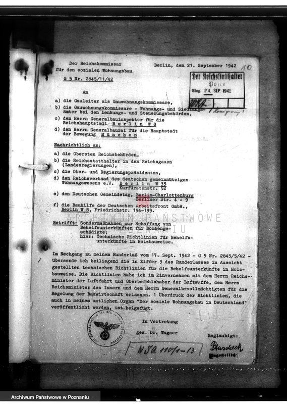 Obraz 14 z jednostki "Sondermassnahmen zur Schaffung von Behelfsunterkünften für Bombenbeschädigte"