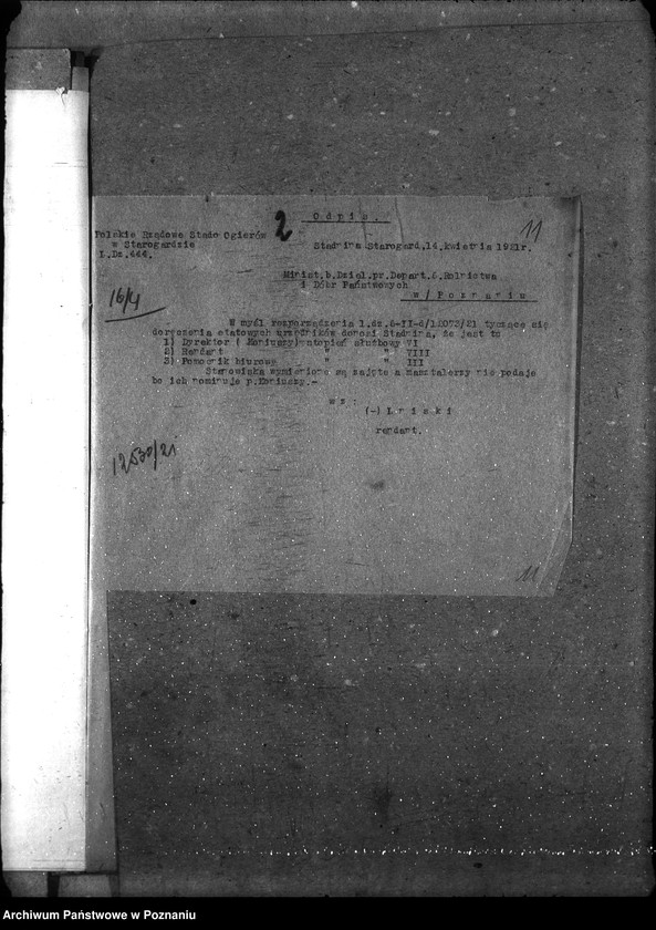 Obraz 16 z jednostki "Sprawy osobowe Etat Departamentu i podległych mu urzędów"