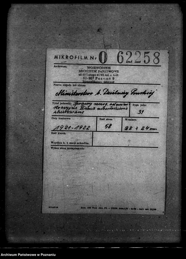 image.from.unit.number "Sprawy szczegółowo-- administracyjne Pisma niewłaściwie skierowane"