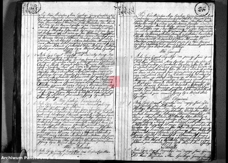 Obraz z jednostki "Księga aktu urodzonych gminy suwalskiey, powiatu dąbrowskiego w departamencie łomżyńskim od dnia 1 maja 1813 po 1 maja 1814"