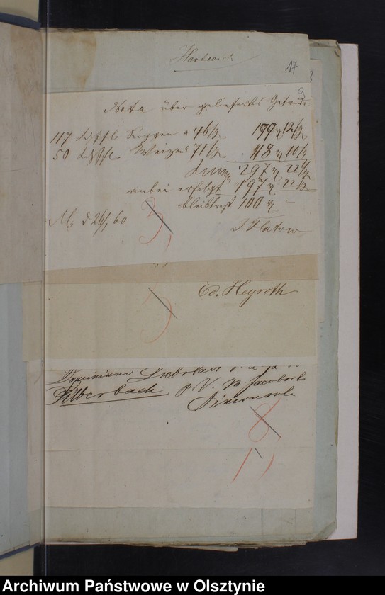 image.from.unit.number "Beläge pro 1859/60 von Geld Rechnung Silberbach"