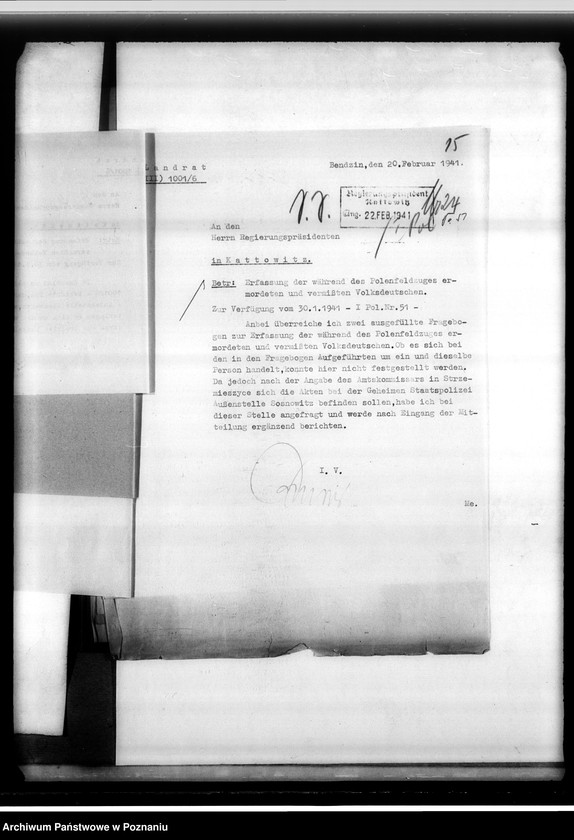 Obraz 19 z jednostki "Korespondencja w sprawie osób narodowości niemieckiej zaginionych w 1939 roku"