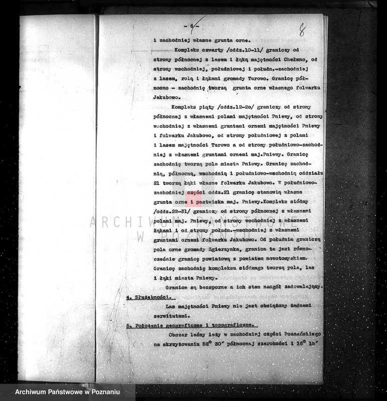 image.from.unit.number "Plan urządzenia gospodarstwa leśnego dla lasu majętności Pniewy powiat szamotulski 1937-1947"