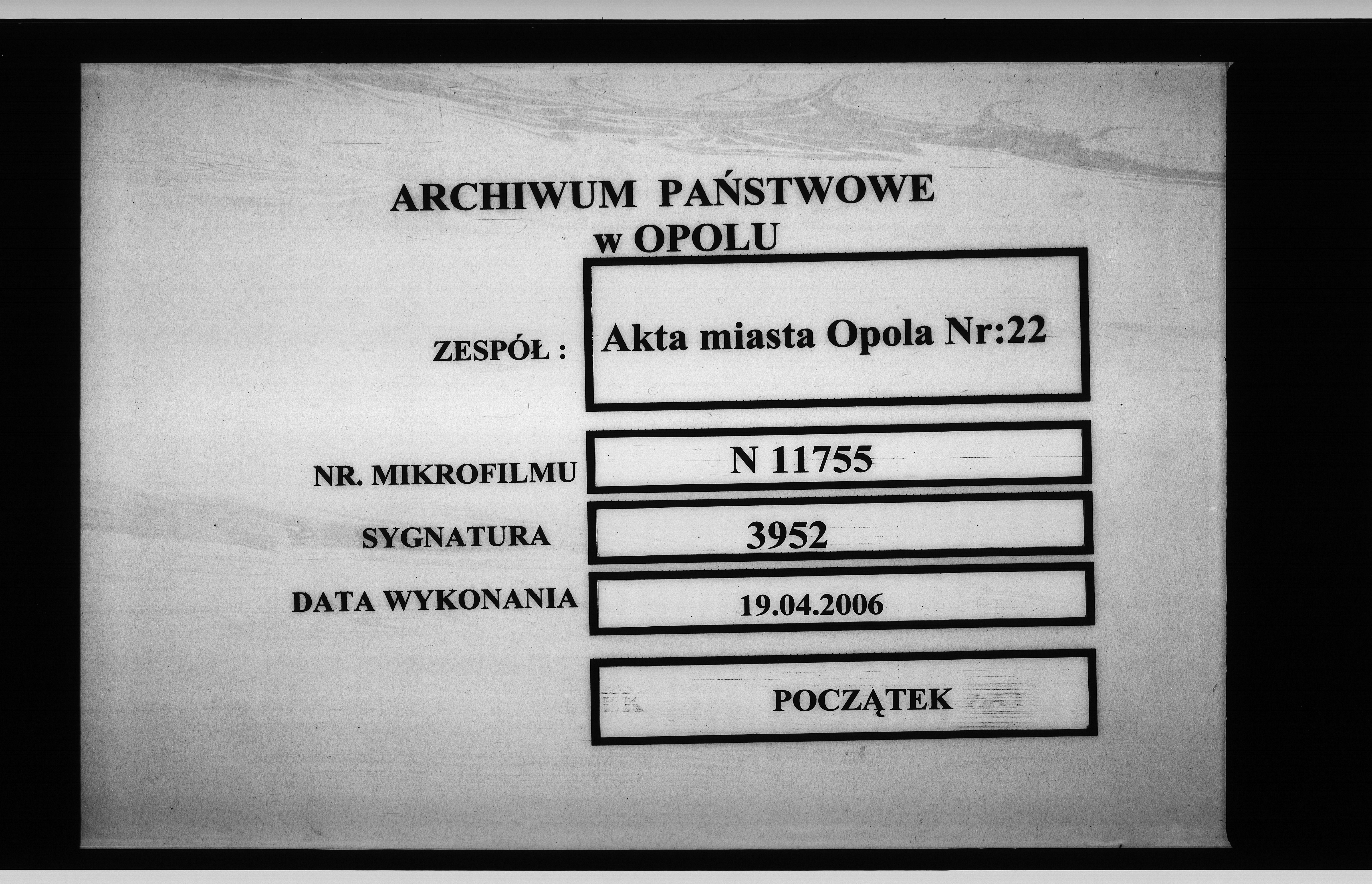 image.from.unit.number "Verzeichniss I über diejenigen Akten welche dem Staats Archiv Breslau übersandt worden sind"