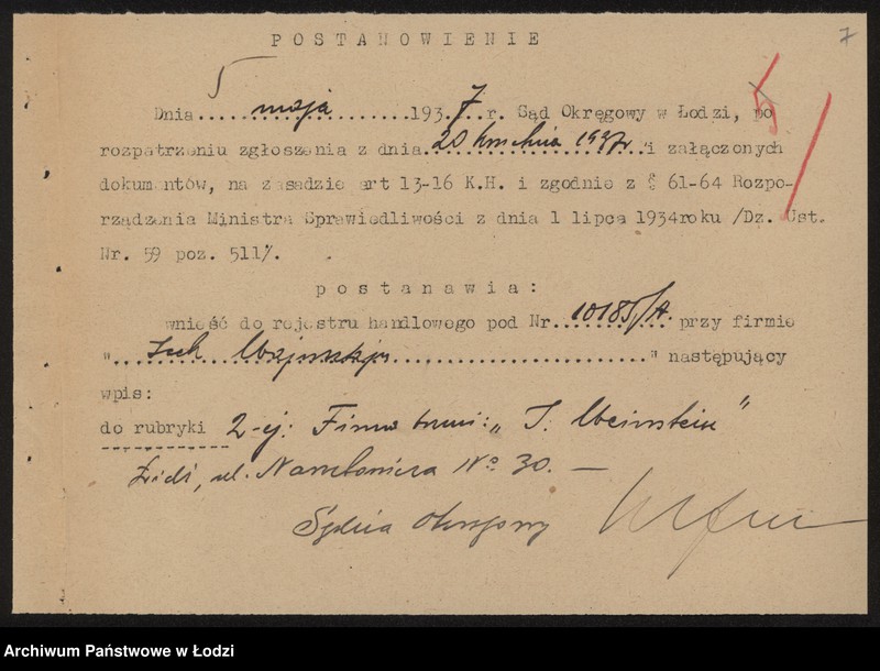 Obraz 9 z jednostki "Icek Wojnsztajn – sprzedaż odpadków wełny"