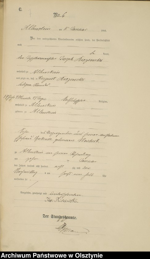 image.from.unit.number "Sterbe-Haupt-Register Nr 1 - 279"