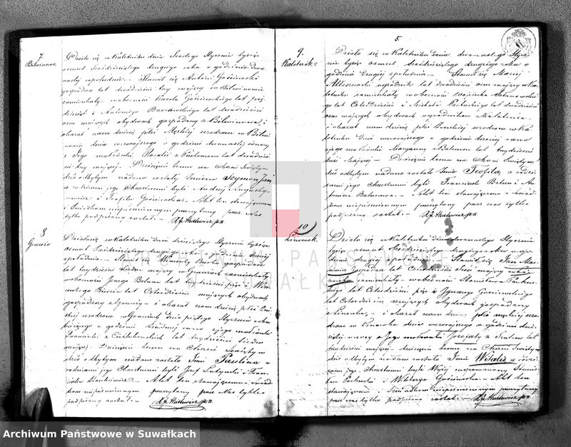 Obraz 5 z jednostki "[Duplikat Aktów urodzeń, zaślubienia i zejśćparafii Rzym.-Kat. w Kaletniku 1862 r.]"