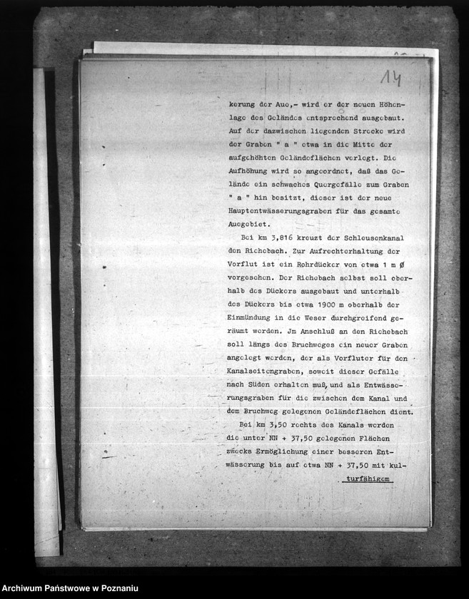 Obraz 18 z jednostki "Wasserstrassendirektion Hannover. Neubauamt für die Kanalisierung der Mitteweser Minden i. W. Staustufe Petershagen. Ausbauverfahren"