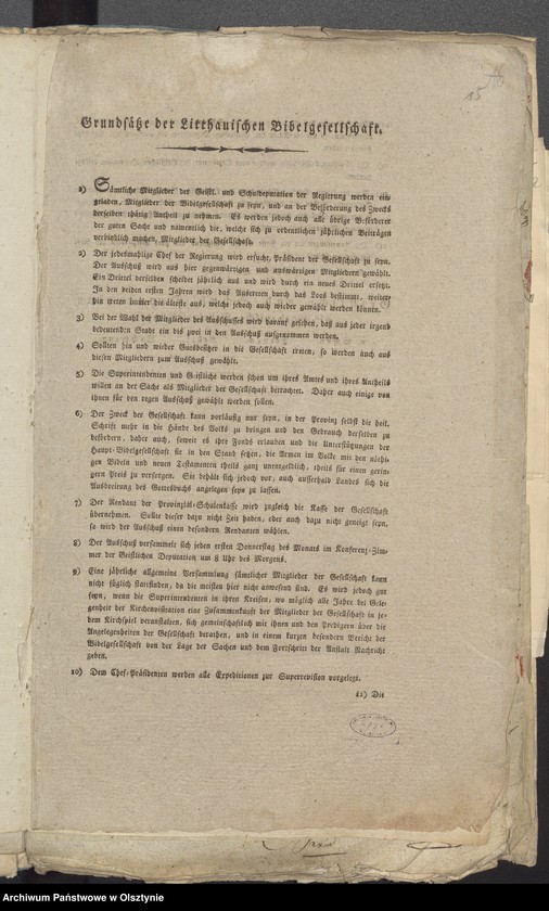 image.from.unit.number "Kirchliche Angelegenheiten. Vereinssachen Nr 2 Bibel Gesellschaft"