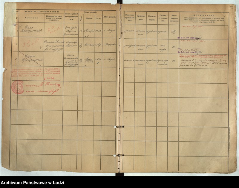 Obraz 15 z jednostki "[Księga ludności stałej m. Łodzi guberni piotrkowskiej nr domu 189-192]"