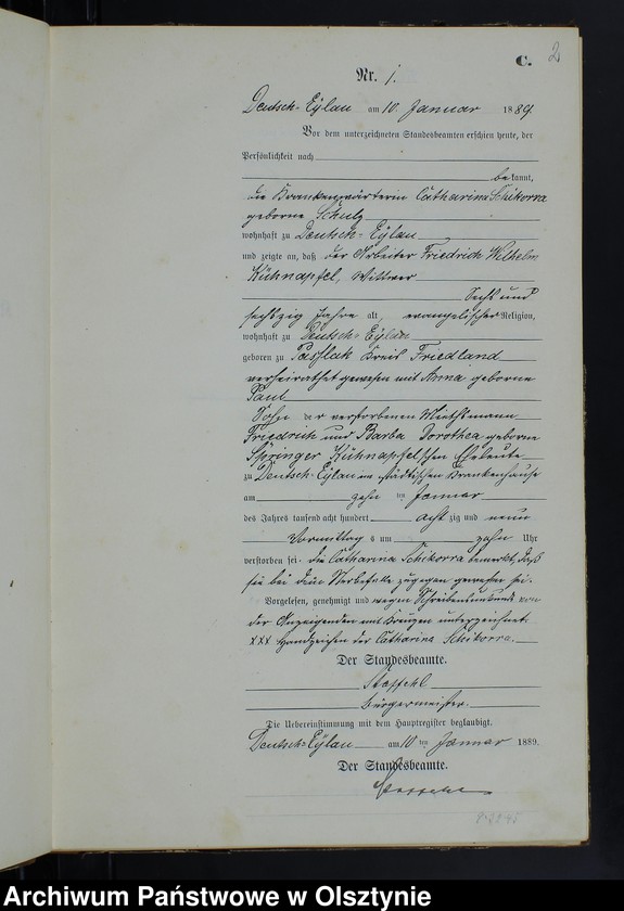 image.from.unit.number "Sterbe-Neben-Register Nr 1 - 98"