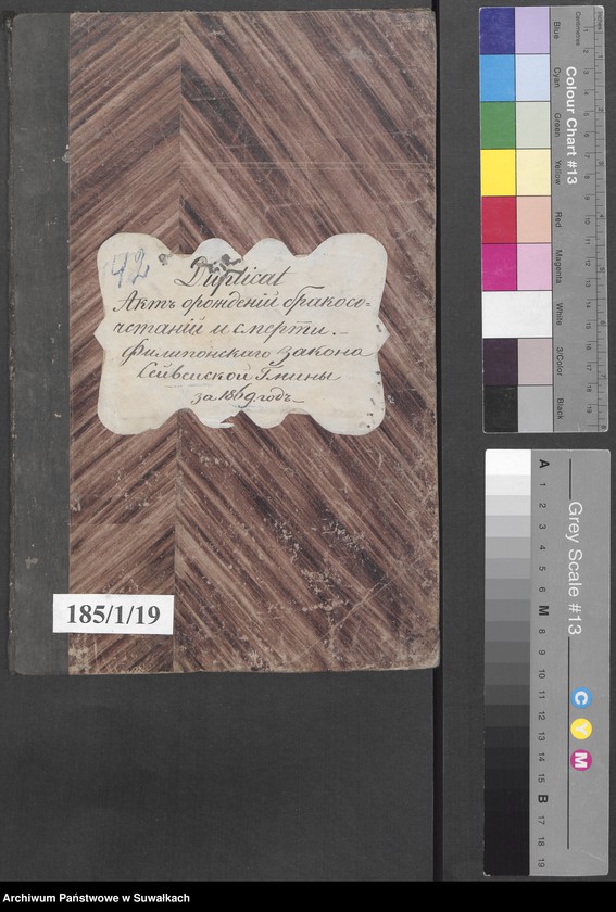 image.from.unit.number "Duplikat akt o roždenij, brakosočetanij i smerti filiponskogo zakona Sejvejskoj gminy za 1869od"