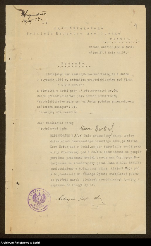 Obraz 3 z jednostki "Miron Berlin- handel manufakturą"