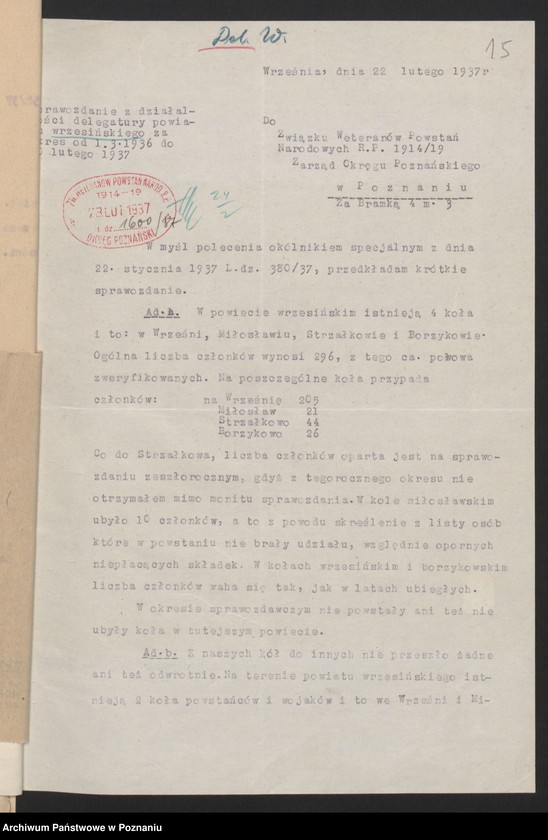 Obraz 20 z jednostki "Września - akta delegata powiatowego."